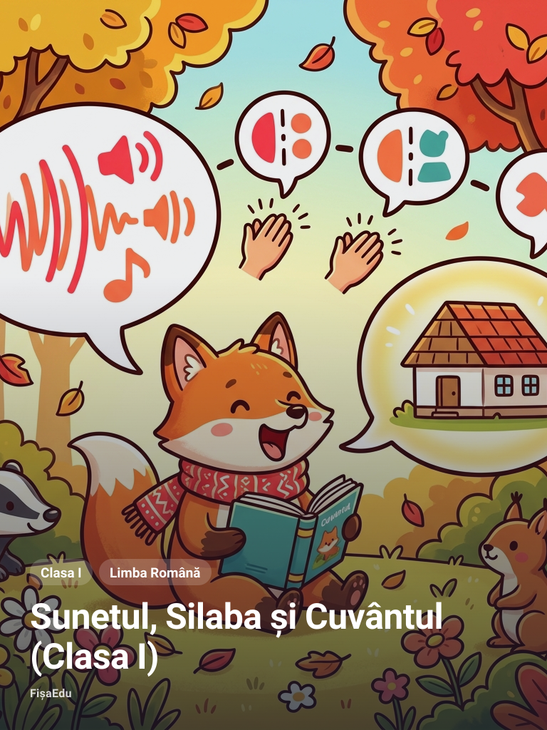 Fișă — Sunetul, Silaba și Cuvântul (Clasa I)
