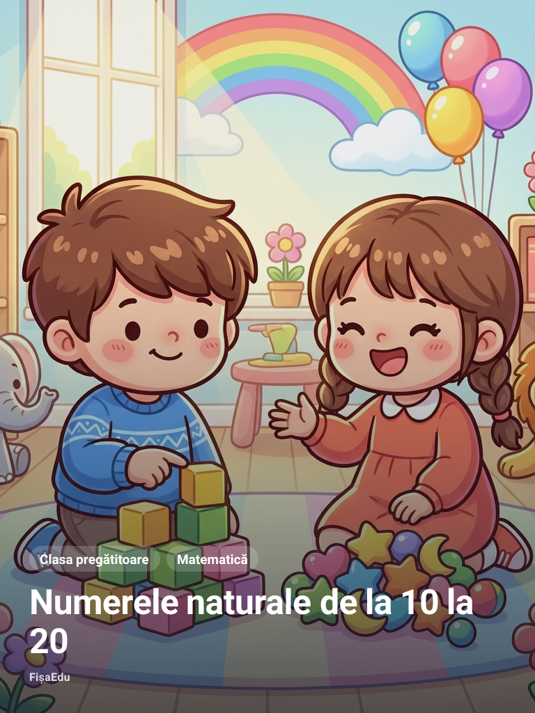 Fișă de lucru — Numerele naturale de la 10 la 20